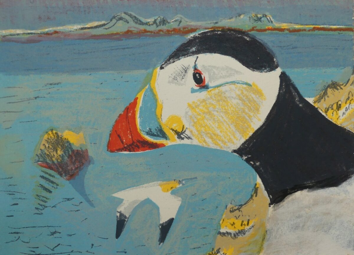 Artwork image titled: Puffin and Gannet