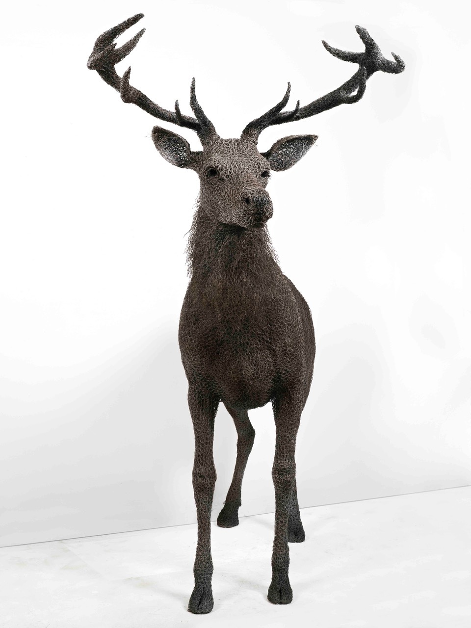   Red Stag, Wire mesh and steel, 197(h) x 191(w) x 93(d)