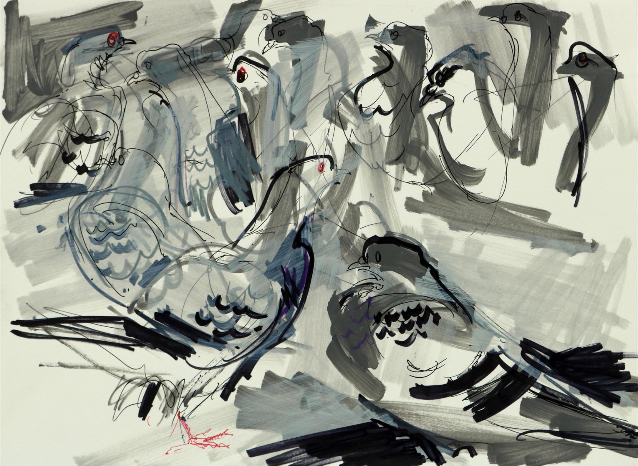 <p>Feral Pigeons 1 by Nik Pollard</p>