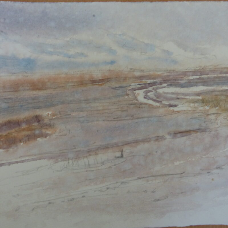   Robert Greenhalf's rain-soaked watercolour