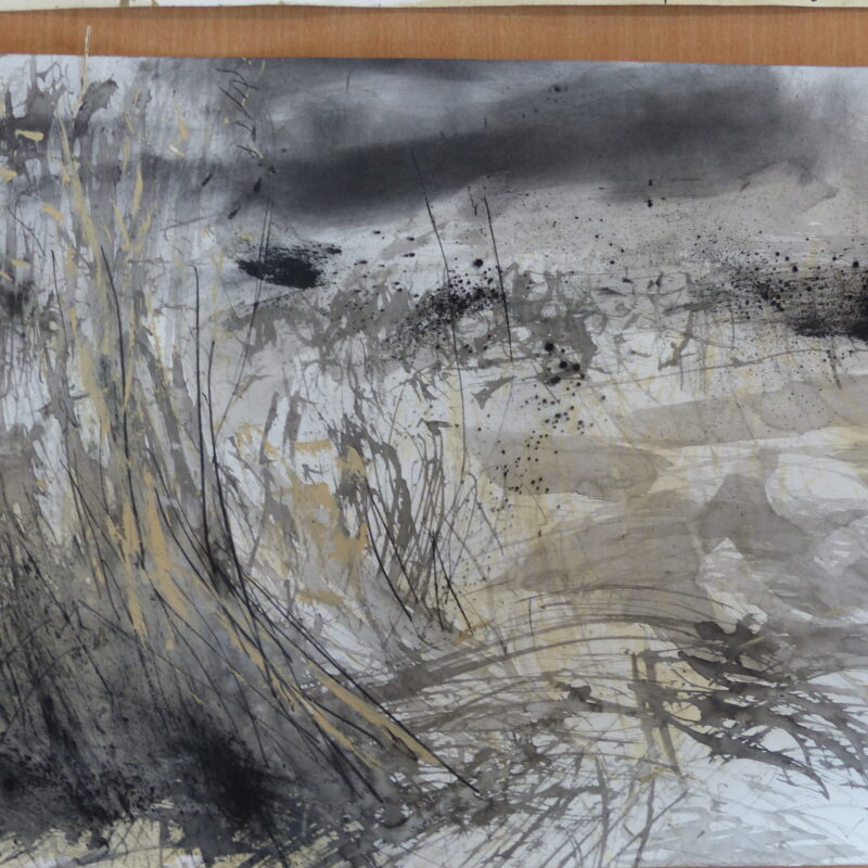   Charcoal, ink and gouache painting by Nik Pollardnik 