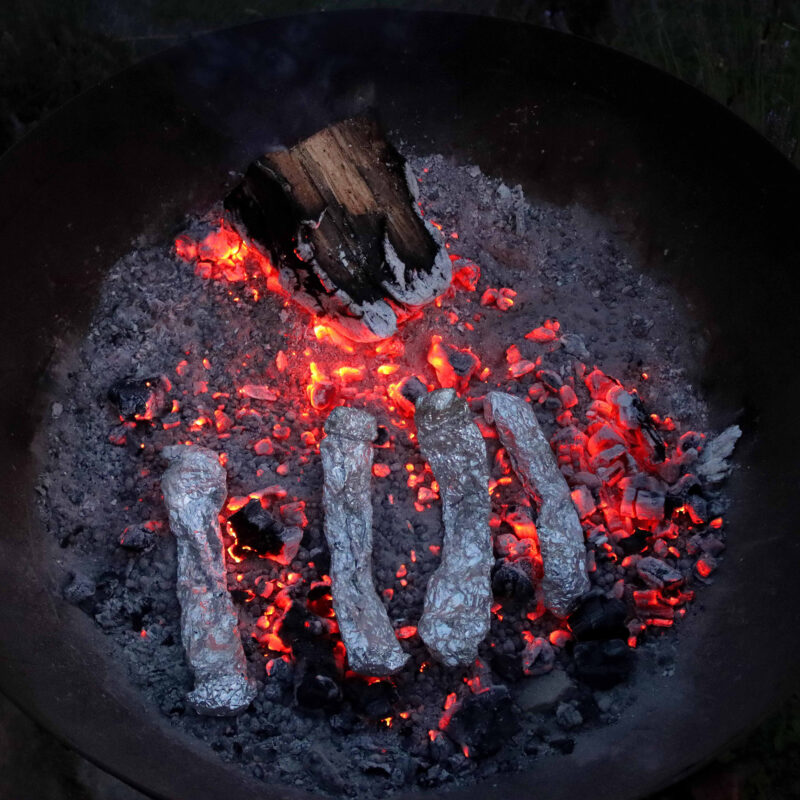   Charcoal making: cooking