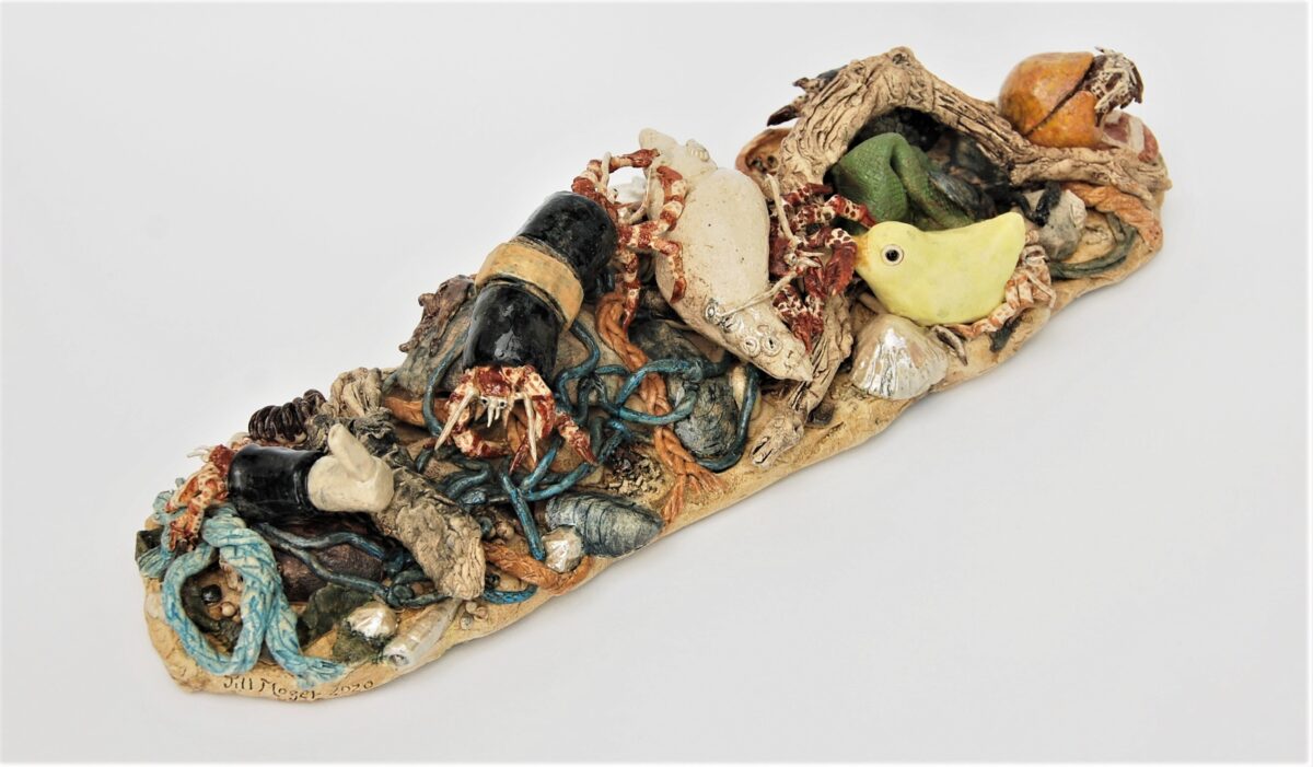 Artwork image titled: 21st Century Tideline with Hermit Crabs