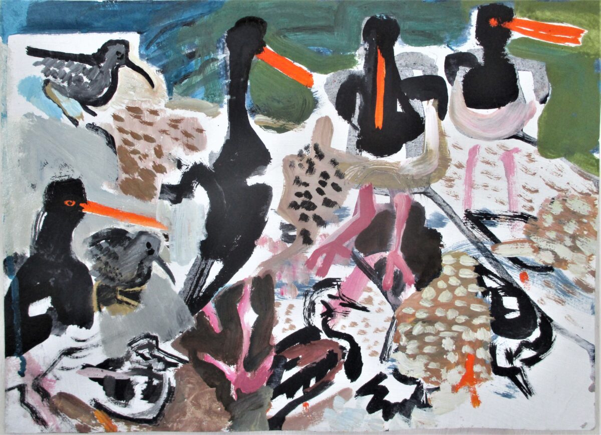 Artwork image titled: Crowded Rocks