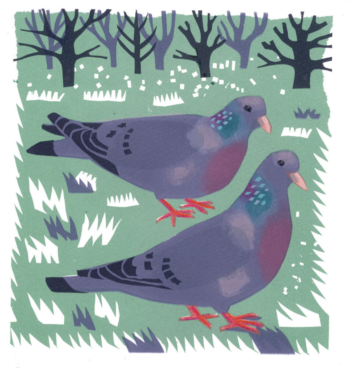 Artwork image titled: Stock Doves
