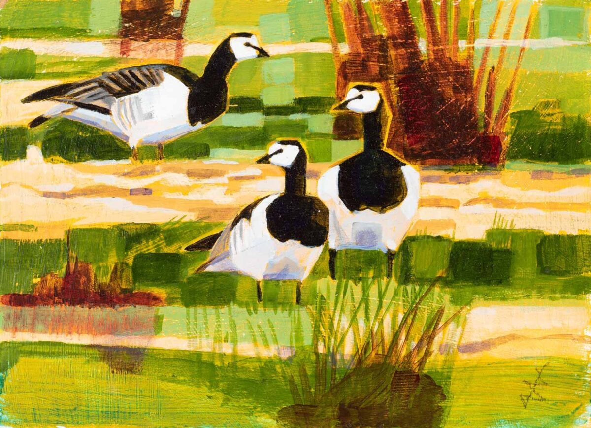 Artwork image titled: Barnacle Geese on Mandø
