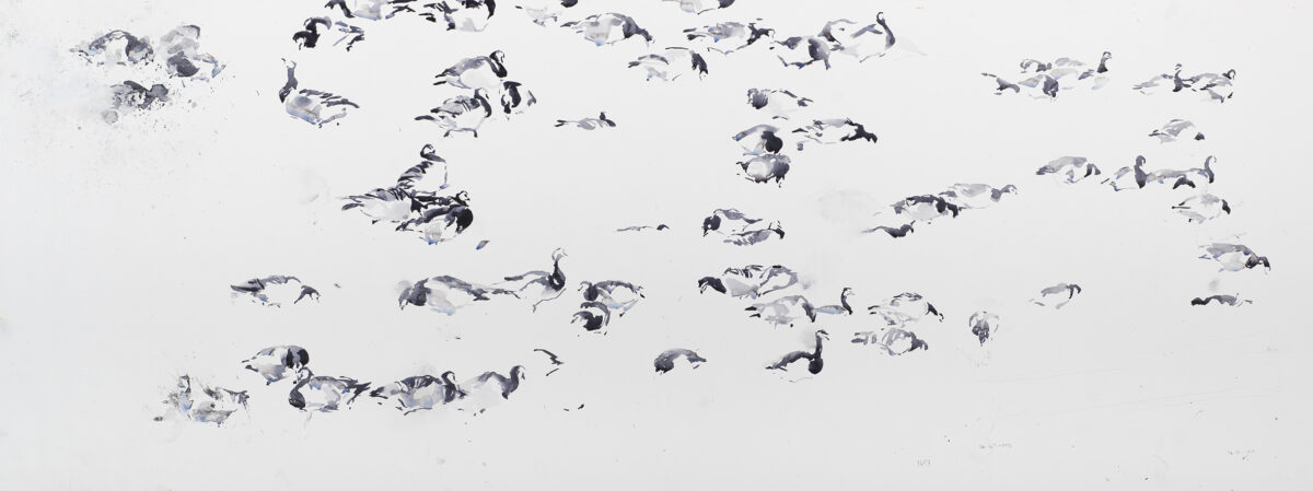 Artwork image titled: Barnacle Geese, Højer Sluse