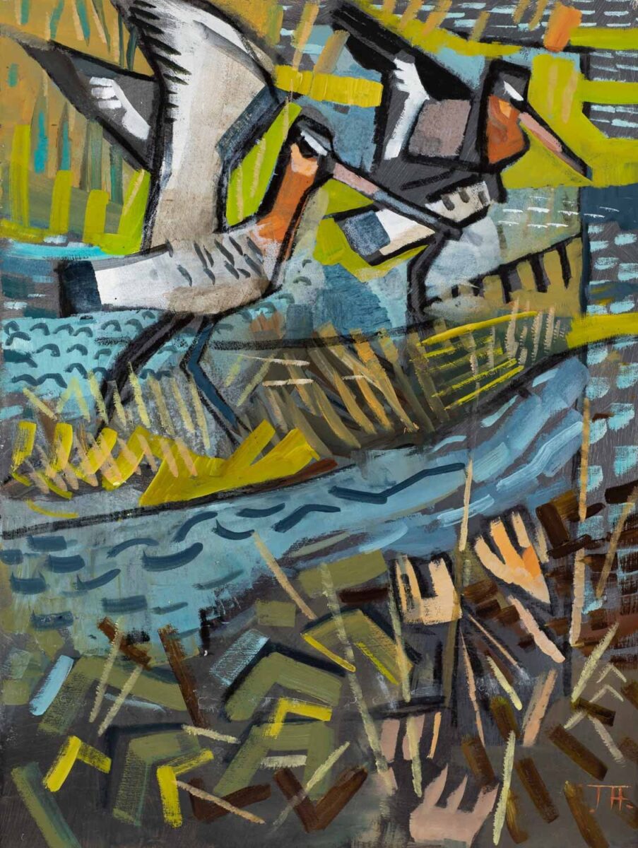 Artwork image titled: Black Tailed Godwits
