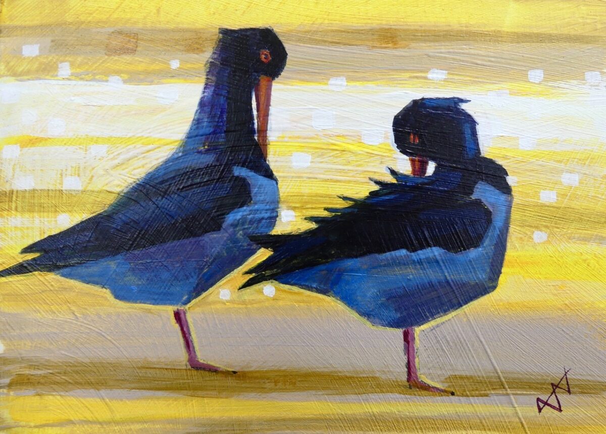 Artwork image titled: Two Oystercatchers