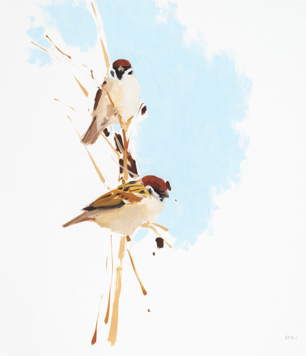 Artwork image titled: Tree Sparrows
