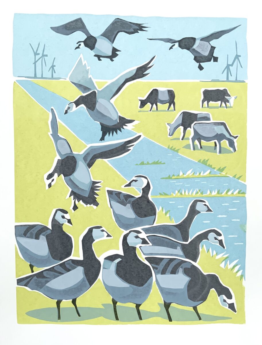 Artwork image titled: Barnacle Geese, Wadden Sea