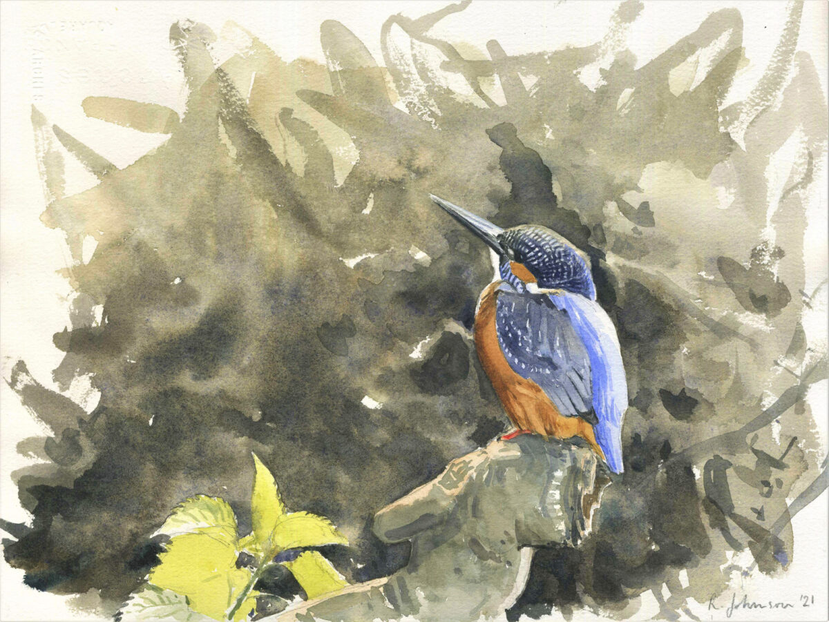 Artwork image titled: Kingfisher and nettle