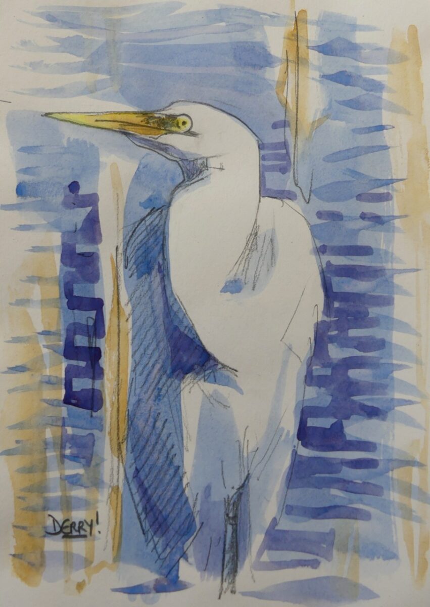 Artwork image titled: Egret