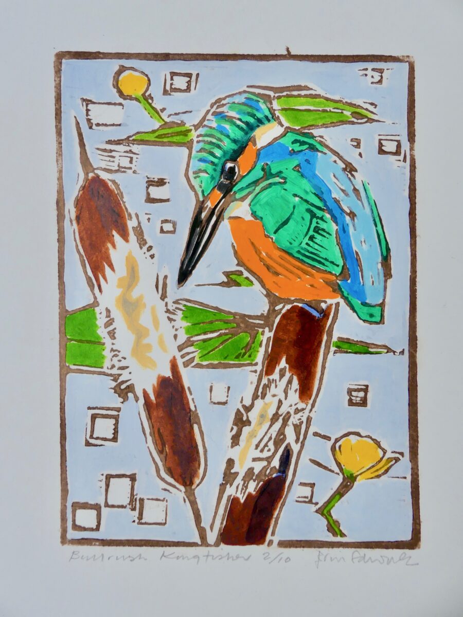 Artwork image titled: Bullrush Kingfisher
