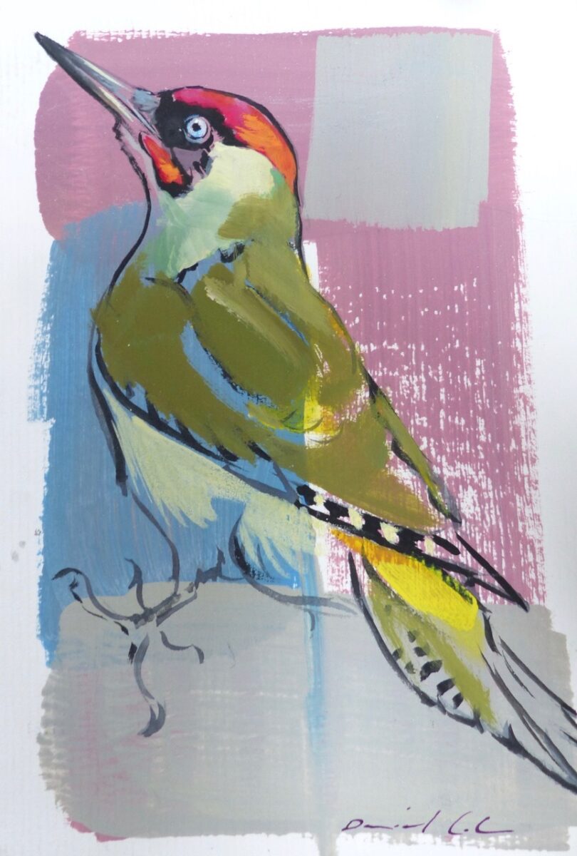 Artwork image titled: Green Woodpecker