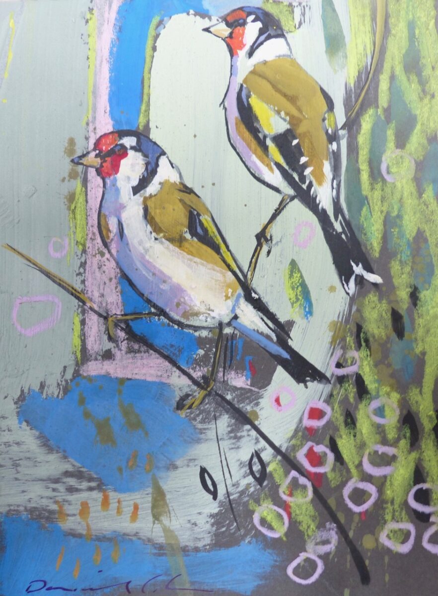 Artwork image titled: Goldfinches