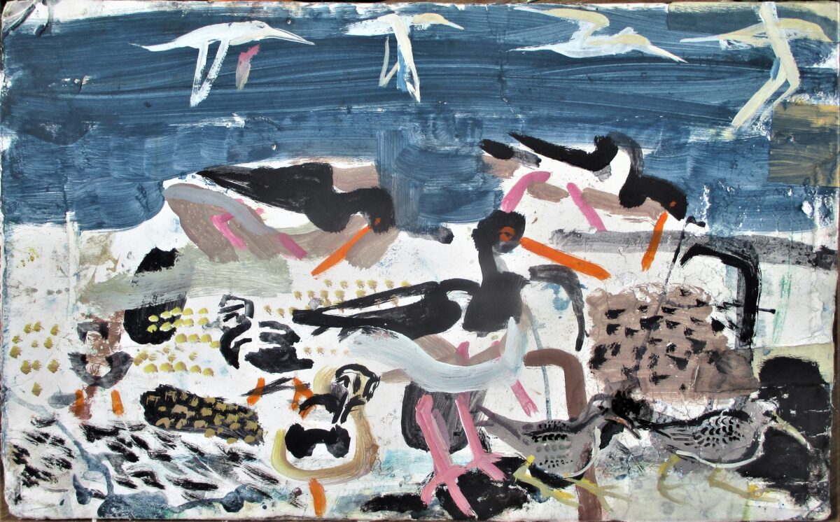 Artwork image titled: Passing Gannets