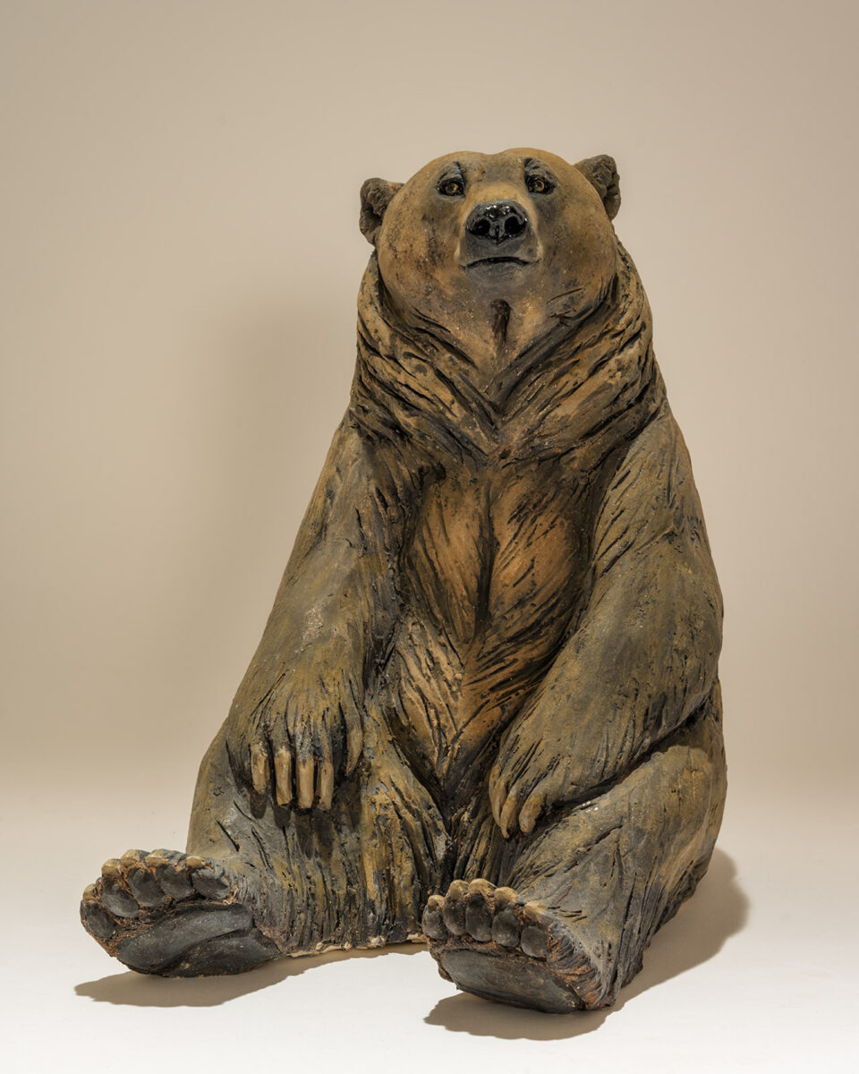 Artwork image titled: 'Sitting Pretty' Grizzly Bear Sow