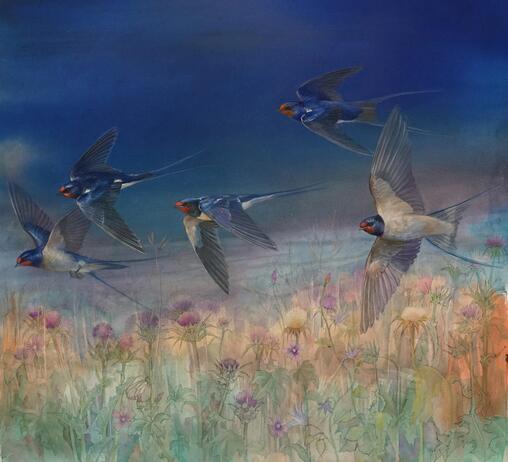 Evening Swallows by Emma Faull